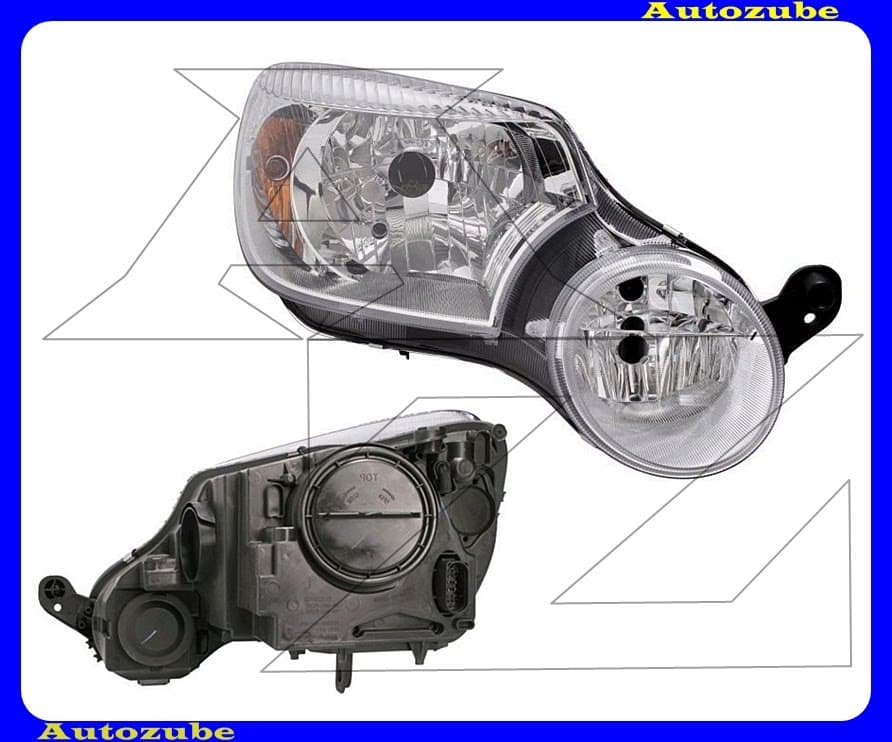 Fényszóró jobb (H4/H7/P13W) ködlámpás, motorral (YETI logo nélkül) {TYC} Fényszóró jobb (H4/H7/P13W) ködlámpás, motorral (YETI logo nélkül) {TYC}