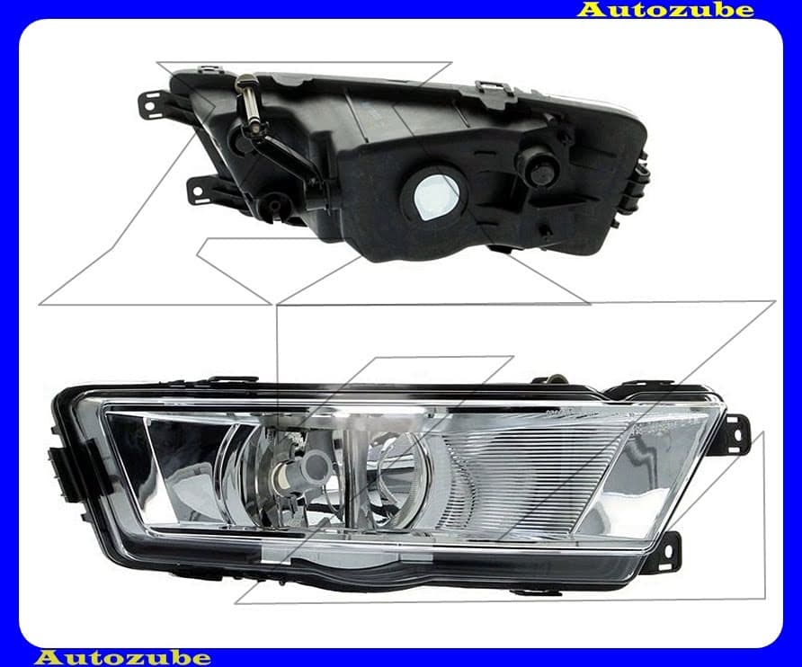 Ködlámpa jobb króm házas (H8) statikus kanyarkövető {DEPO} Ködlámpa jobb króm házas (H8) statikus kanyarkövető {DEPO}