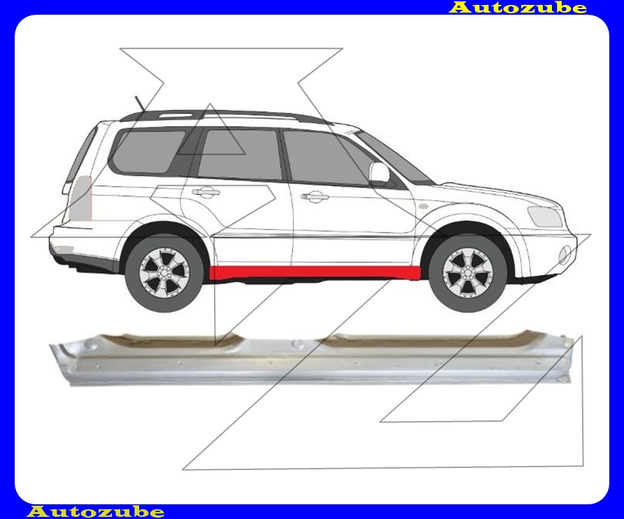 Küszöb jobb (külső javítólemez) {KLOKKERHOLM}