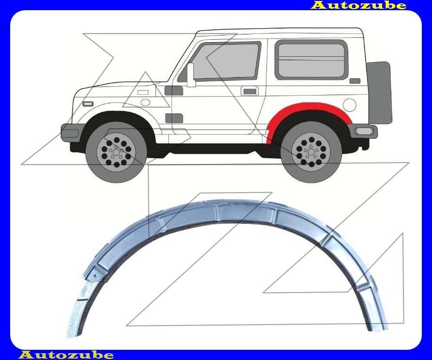 Hátsó doblemez javítóperem bal (belső javítólemez) {KLOKKERHOLM}