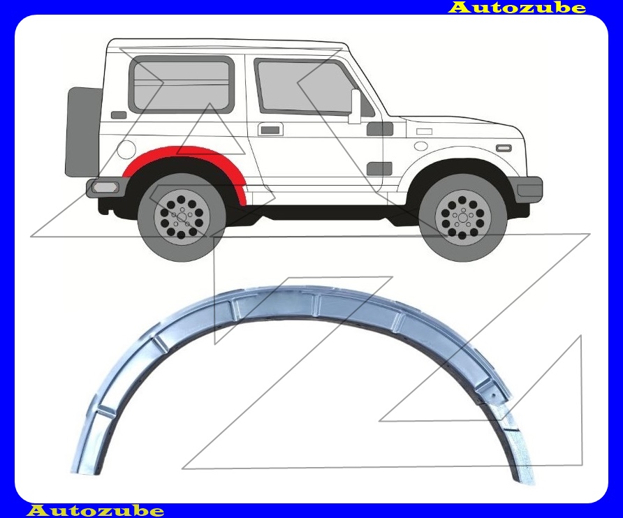 Hátsó doblemez javítóperem jobb (belső javítólemez) {KLOKKERHOLM}