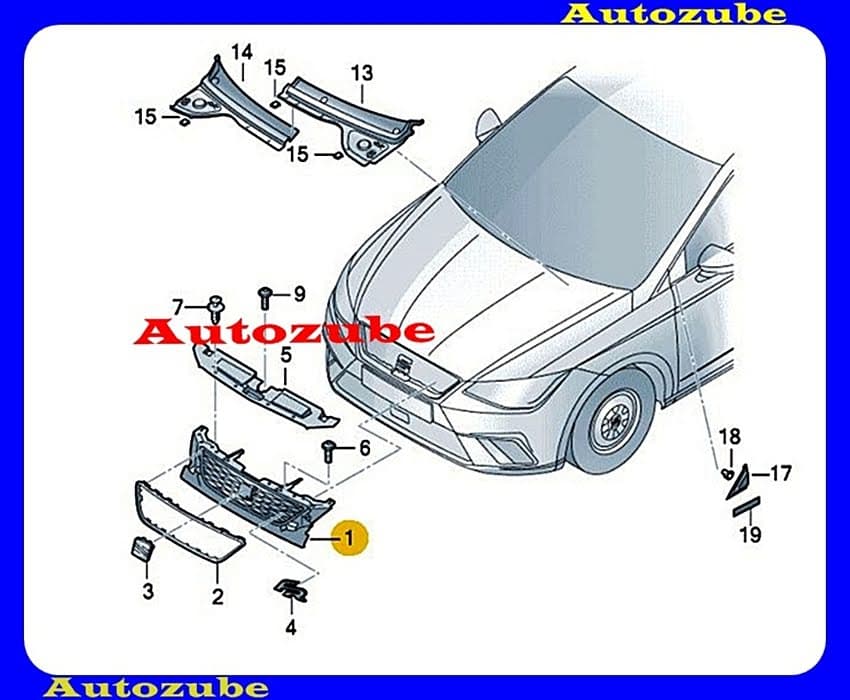 Hűtődíszrács (embléma nélkül) /Gyári alkatrész/ (Egyedi rendelésre, NEM visszáruzható) Hűtődíszrács (embléma nélkül) /Gyári alkatrész/ (Egyedi rendelésre, NEM visszáruzható)