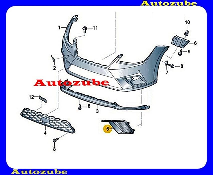 Első lökhárító rács bal /Gyári alkatrész/ (Egyedi rendelésre, NEM visszáruzható) Első lökhárító rács bal /Gyári alkatrész/ (Egyedi rendelésre, NEM visszáruzható)