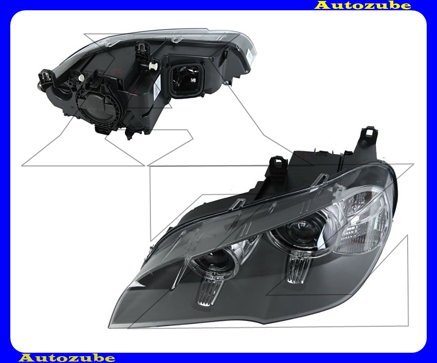 Fényszóró bal Bi-XENON (D1S/H8) motorral (izzó és elektronika nélkül) {DEPO} Fényszóró bal Bi-XENON (D1S/H8) motorral (izzó és elektronika nélkül) {DEPO}