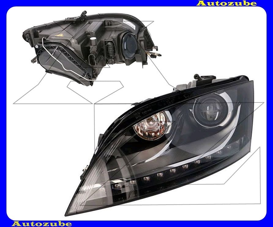 Fényszóró bal BI-XENON (D1S) motorral (izzó és elektronika nélkül) {MAGNETI MARELLI} /RENDELÉSRE/ Fényszóró bal BI-XENON (D1S) motorral (izzó és elektronika nélkül) {MAGNETI MARELLI} /RENDELÉSRE/