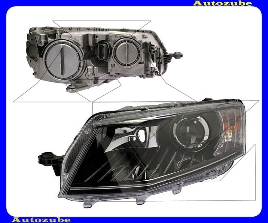 Fényszóró bal XENON (D3S/LED) kanyakövetős (izzó és elektronika nélkül) {MAGNETI MARELLI} /RENDELÉSRE/ Fényszóró bal XENON (D3S/LED) kanyakövetős (izzó és elektronika nélkül) {MAGNETI MARELLI} /RENDELÉSRE/