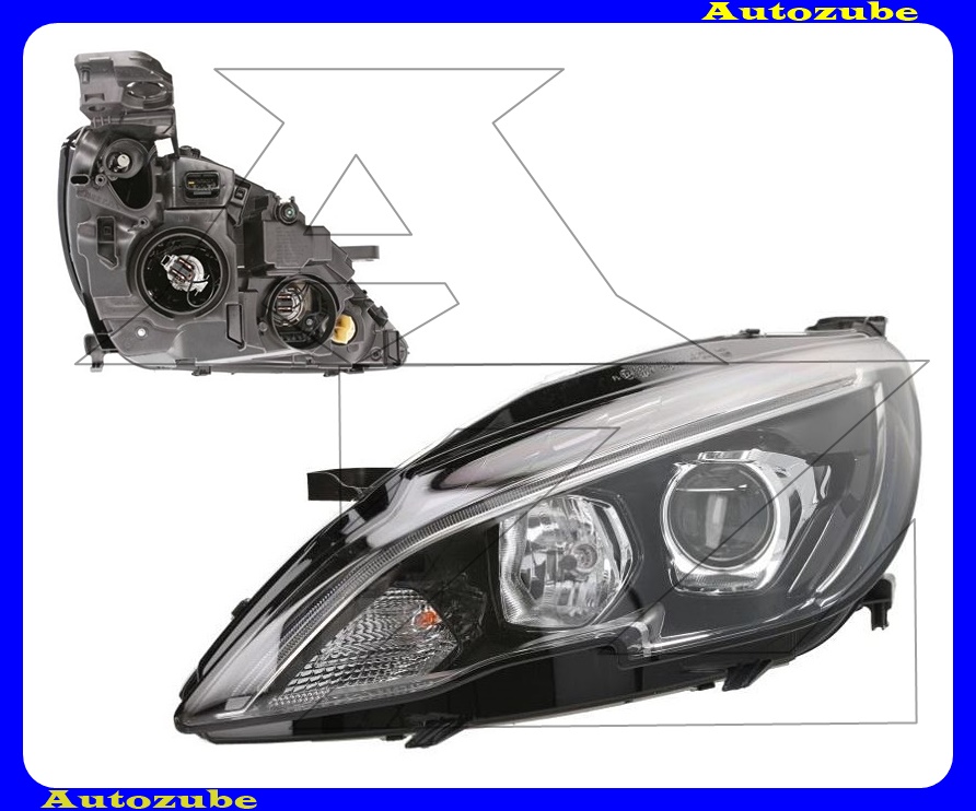 Fényszóró bal (2xH7/LED/HY21W) motorral {MAGNETI MARELLI} Fényszóró bal (2xH7/LED/HY21W) motorral {MAGNETI MARELLI}