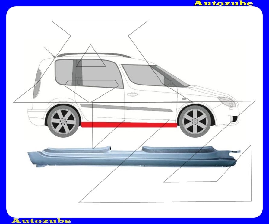 Küszöb jobb (külső javítólemez) {KLOKKERHOLM}