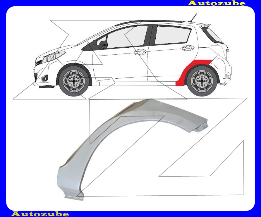 Hátsó sárvédő javítóív bal 