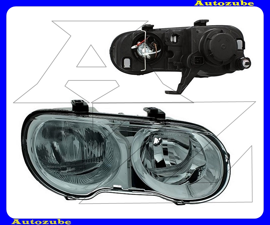 Fényszóró jobb króm házas (H7/H1) (motor nélkül) {DEPO} Fényszóró jobb króm házas (H7/H1) (motor nélkül) {DEPO}