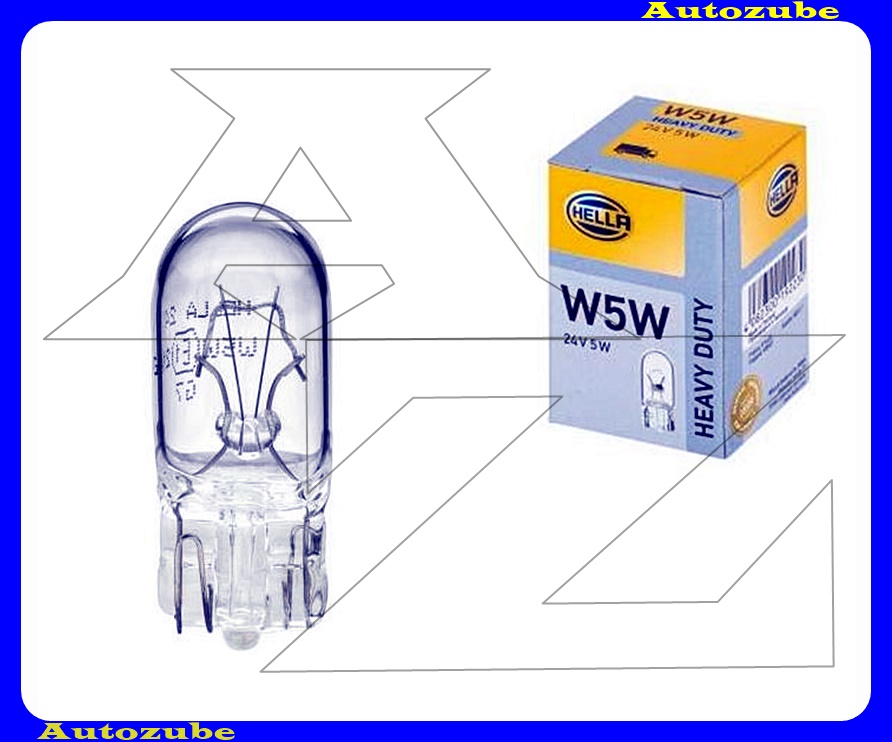 Izzó W5W 24V_5W (W2,1x9,5d) üvegtalpas {HELLA} Izzó W5W 24V_5W (W2,1x9,5d) üvegtalpas {HELLA}