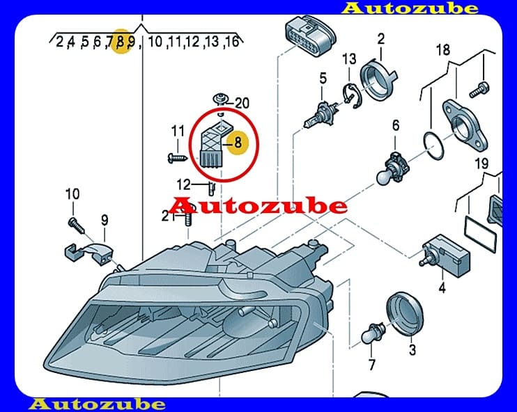 Fényszórófül javító jobb felső /Gyári alkatrész/ (Egyedi rendelésre, NEM visszáruzható) Fényszórófül javító jobb felső /Gyári alkatrész/ (Egyedi rendelésre, NEM visszáruzható)