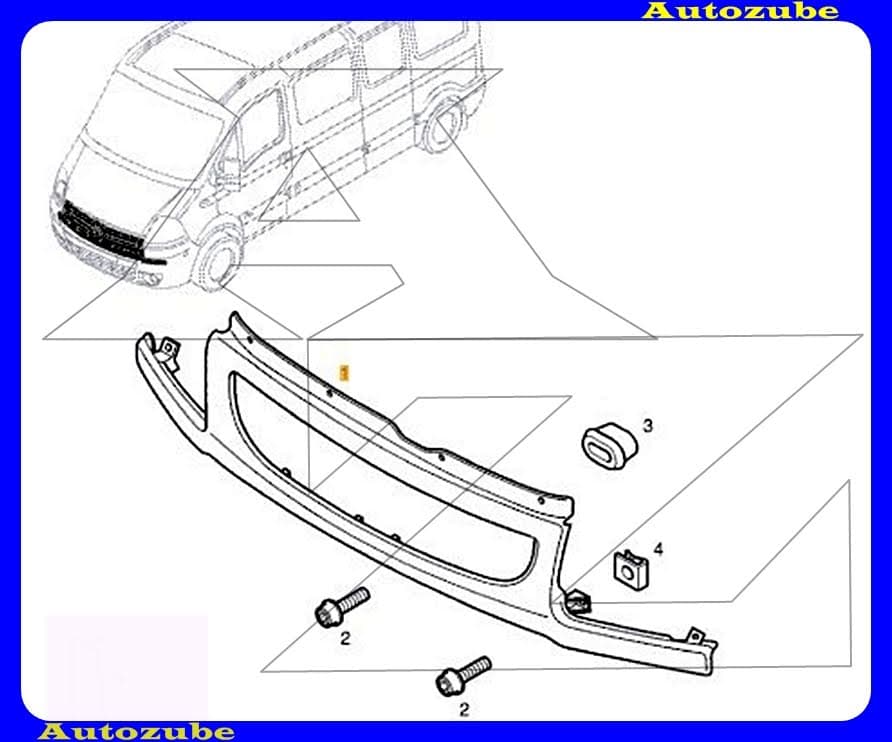 Hűtődíszrács keret, alapozott /Gyári alkatrész/ (Egyedi rendelésre, NEM visszáruzható) Hűtődíszrács keret, alapozott /Gyári alkatrész/ (Egyedi rendelésre, NEM visszáruzható)