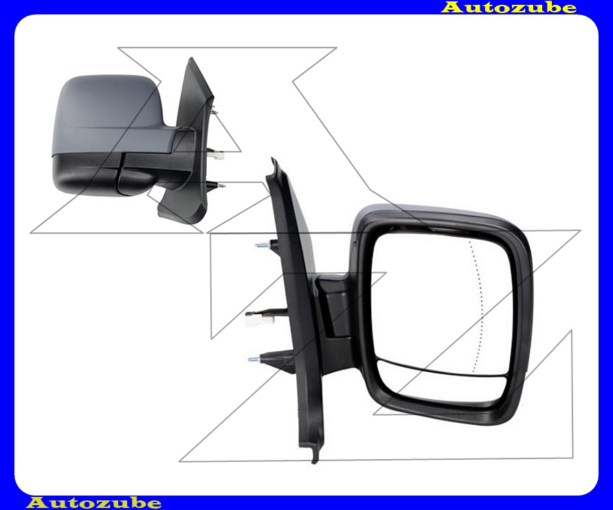 Visszapillantó tükör jobb, manuális, aszférikus tükörlappal, fényezhető borítással Visszapillantó tükör jobb, manuális, aszférikus tükörlappal, fényezhető borítással