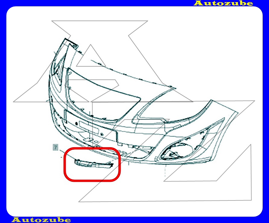 Első lökhárító díszléc bal /Gyári alkatrész/ (Egyedi rendelésre, NEM visszáruzható) Első lökhárító díszléc bal /Gyári alkatrész/ (Egyedi rendelésre, NEM visszáruzható)