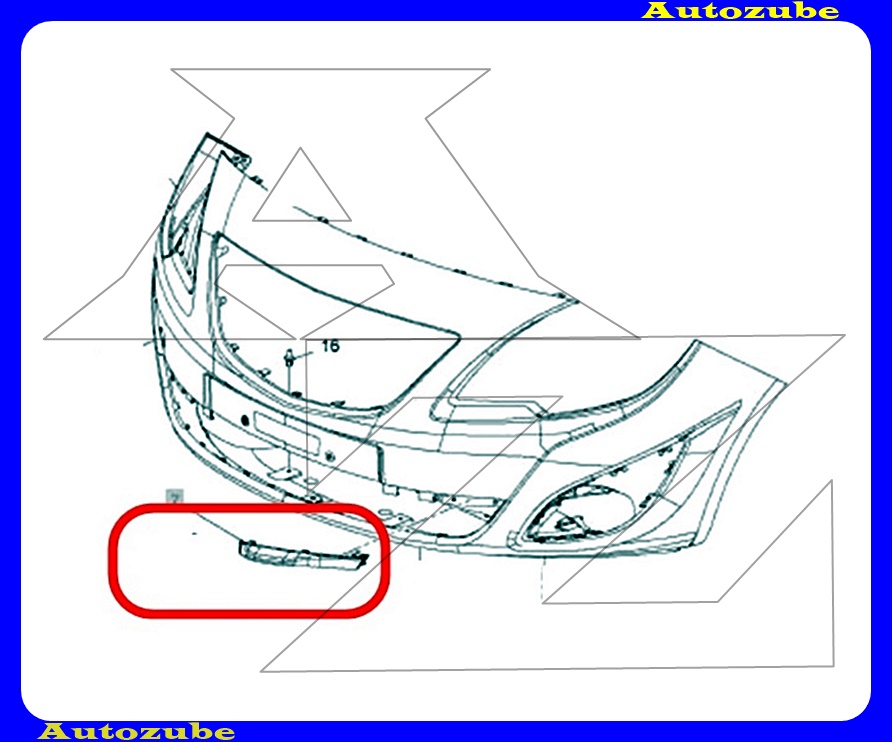 Első lökhárító díszléc bal (radarlyukas) /Gyári alkatrész/ (Egyedi rendelésre, NEM visszáruzható) Első lökhárító díszléc bal (radarlyukas) /Gyári alkatrész/ (Egyedi rendelésre, NEM visszáruzható)