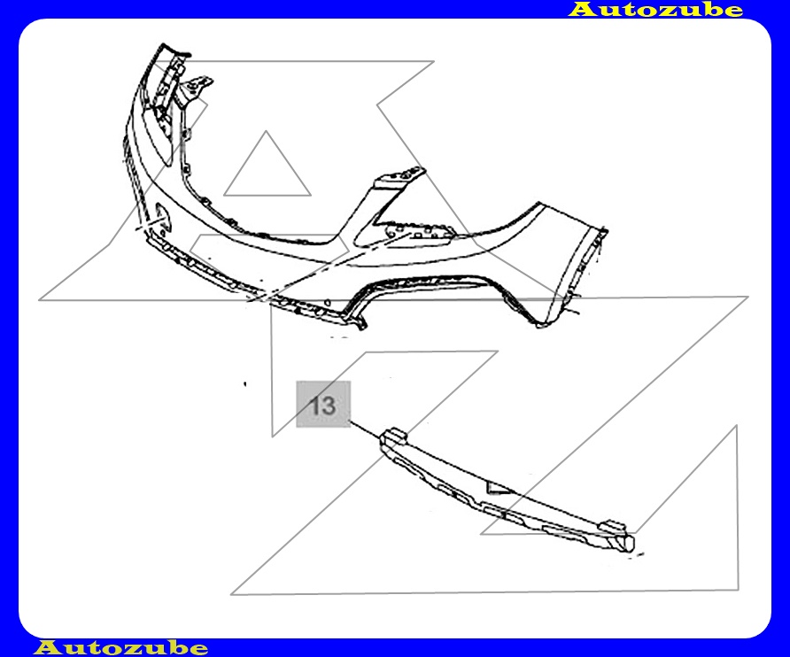 Első lökhárító energiaelnyelő alsó /Gyári alkatrész/ (Egyedi rendelésre, NEM visszáruzható) Első lökhárító energiaelnyelő alsó /Gyári alkatrész/ (Egyedi rendelésre, NEM visszáruzható)