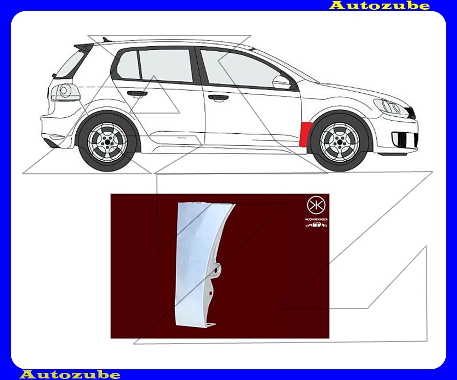 Első sárvédő hátsó alsó rész jobb (javítólemez) {KLOKKERHOLM} Első sárvédő hátsó alsó rész jobb (javítólemez) {KLOKKERHOLM}