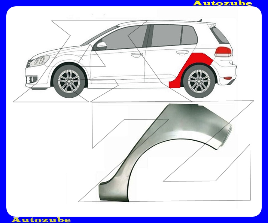 Hátsó sárvédő javítóív bal Hátsó sárvédő javítóív bal