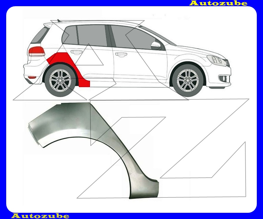 Hátsó sárvédő javítóív jobb Hátsó sárvédő javítóív jobb