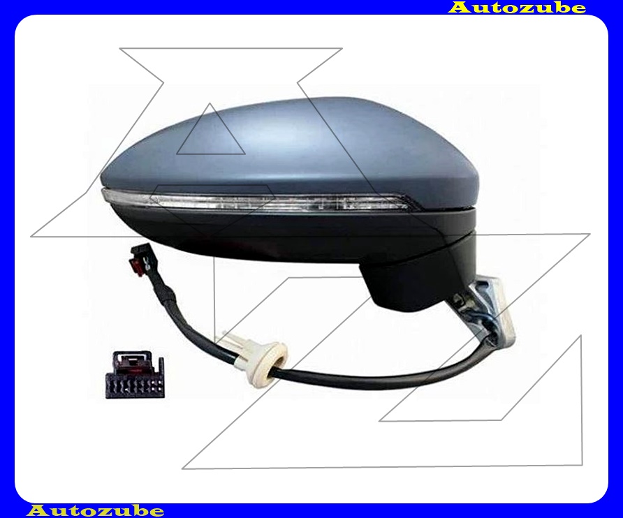 Visszapillantó tükör jobb, elektromos, fűthető-domború tükörlappal, fényezhető borítással, irányjelzővel Visszapillantó tükör jobb, elektromos, fűthető-domború tükörlappal, fényezhető borítással, irányjelzővel