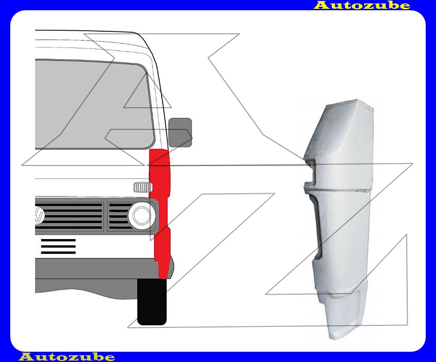 Első saroklemez bal (külső javítólemez) {KLOKKERHOLM} Első saroklemez bal (külső javítólemez) {KLOKKERHOLM}