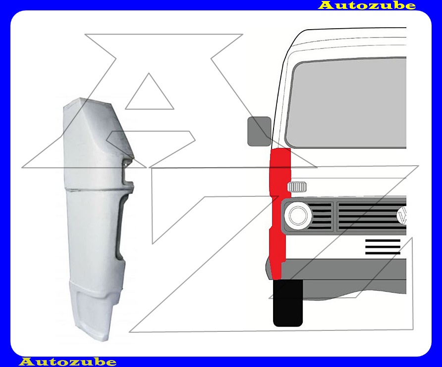 Első saroklemez jobb (külső javítólemez) {KLOKKERHOLM} Első saroklemez jobb (külső javítólemez) {KLOKKERHOLM}