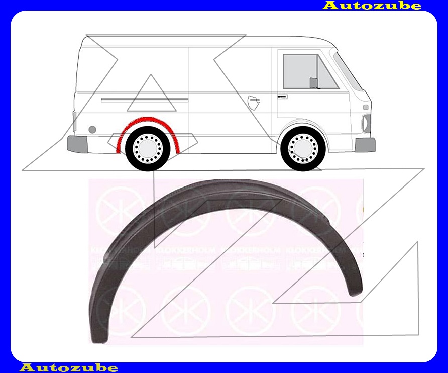 Hátsó doblemez javitóperem oldalfüggetlen (belső javítólemez) {KLOKKERHOLM} Hátsó doblemez javitóperem oldalfüggetlen (belső javítólemez) {KLOKKERHOLM}