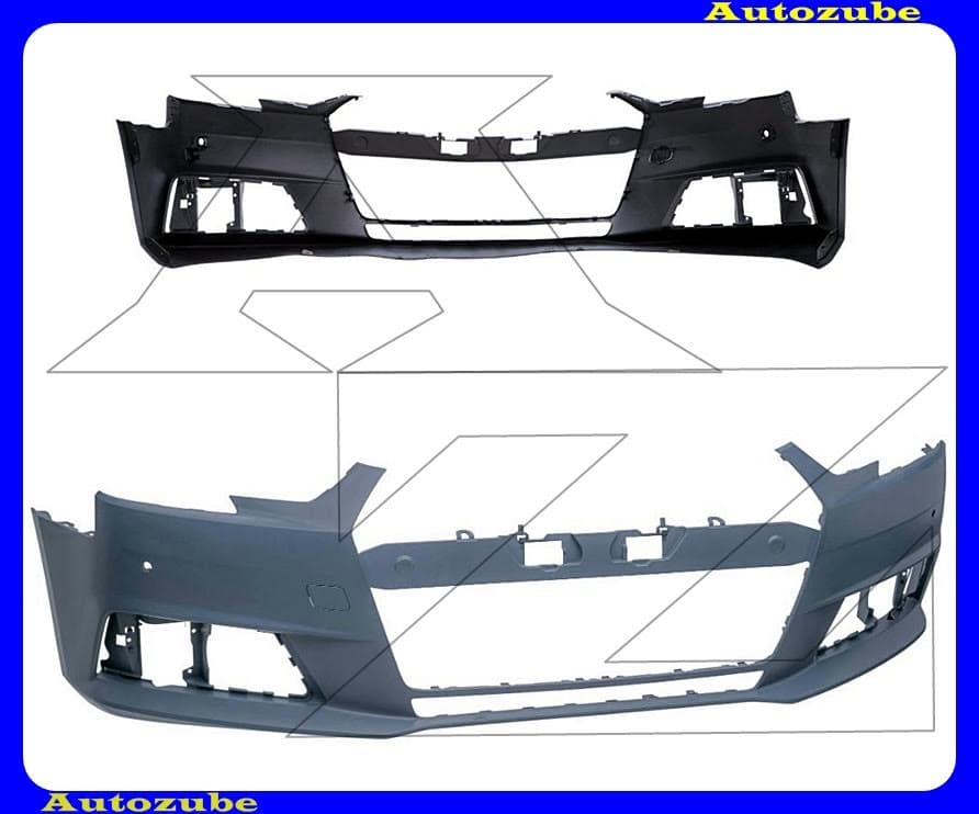 Első lökhárító alapozott, 2 szenzoros Első lökhárító alapozott, 2 szenzoros