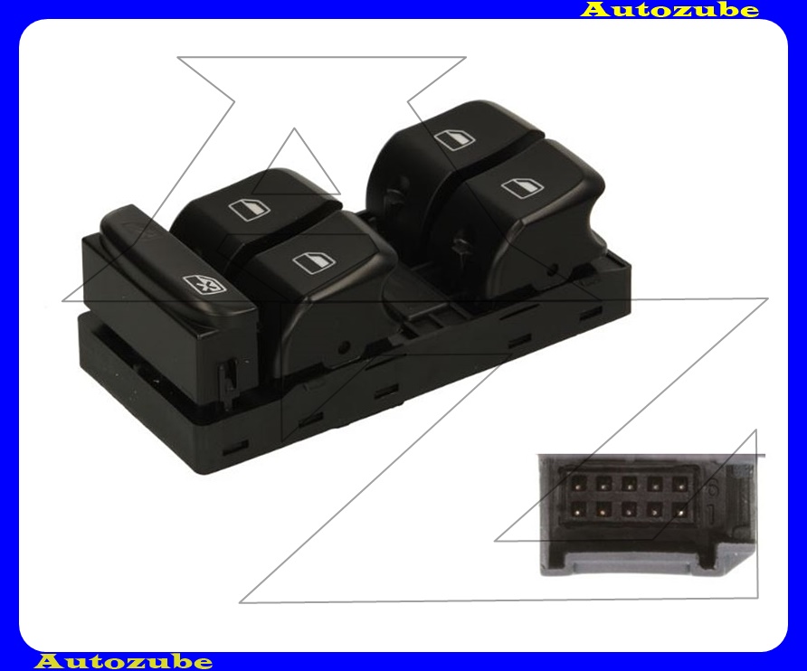 Ablakemelő kapcsoló panel bal első /10-pin/ Ablakemelő kapcsoló panel bal első /10-pin/