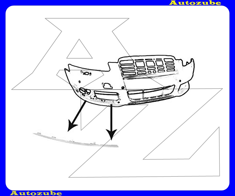 Első lökhárító krómdíszléc jobb Első lökhárító krómdíszléc jobb