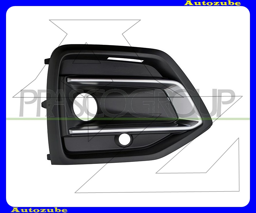 Első lökhárító rács jobb fekete, ezüst betéttel Első lökhárító rács jobb fekete, ezüst betéttel