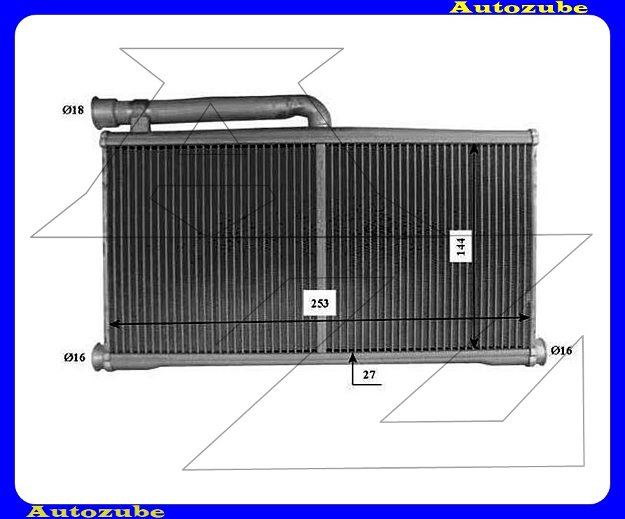 Fűtőradiátor 253x147x27 Fűtőradiátor 253x147x27