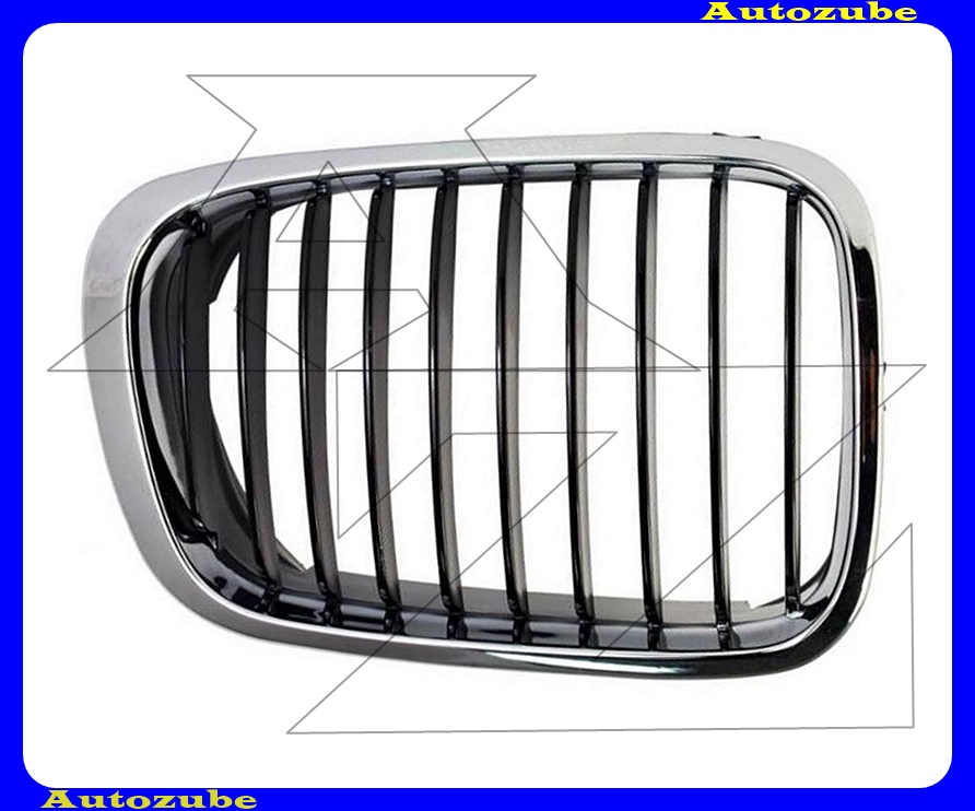 Hűtődíszrács jobb, krómkerettel, fekete bordákkal Hűtődíszrács jobb, krómkerettel, fekete bordákkal