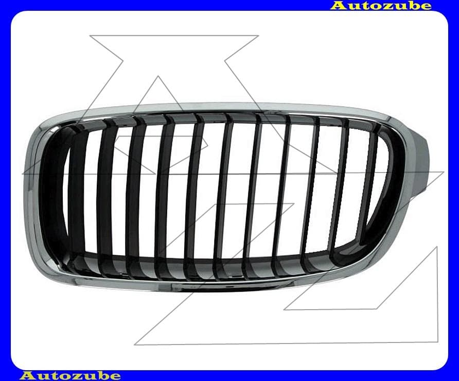 Hűtődíszrács bal, krómkerettel, fekete bordákkal Hűtődíszrács bal, krómkerettel, fekete bordákkal