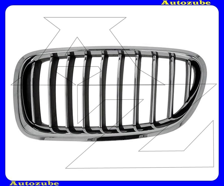 Hűtődíszrács bal, krómkerettel, króm/fekete bordákkal Hűtődíszrács bal, krómkerettel, króm/fekete bordákkal