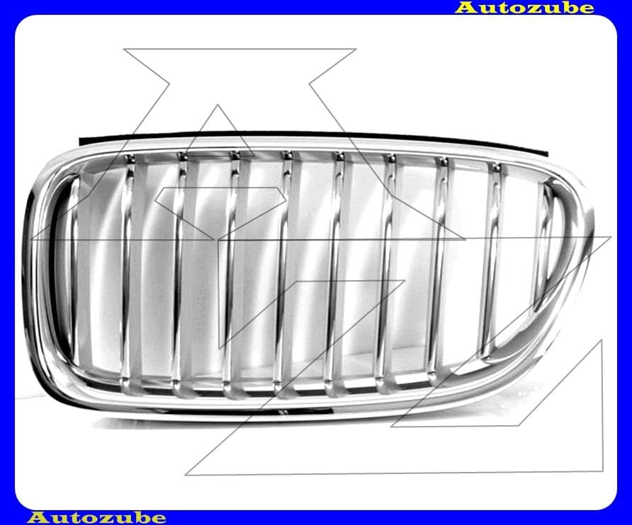 Hűtődíszrács bal, krómkerettel, króm/titánium bordákkal Hűtődíszrács bal, krómkerettel, króm/titánium bordákkal