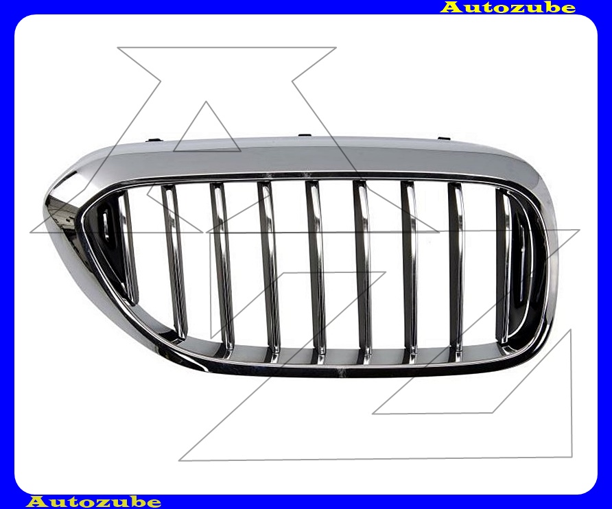 Hűtődíszrács jobb, krómkerettel, króm/fekete bordákkal Hűtődíszrács jobb, krómkerettel, króm/fekete bordákkal