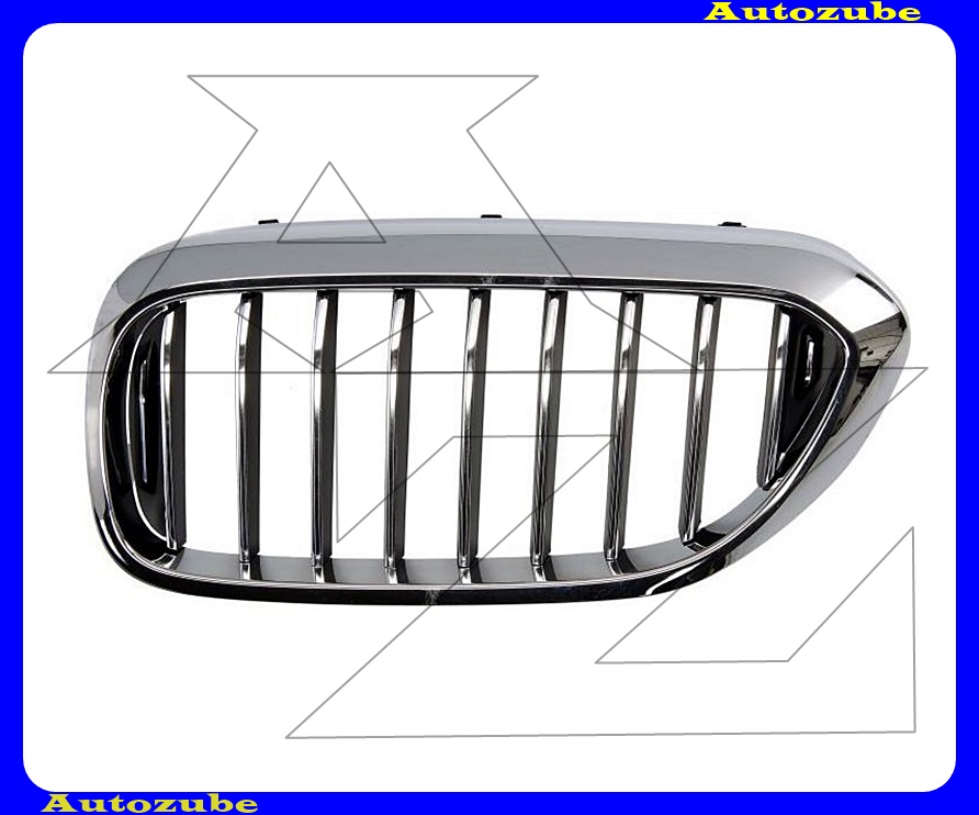 Hűtődíszrács bal, krómkerettel, króm/fekete bordákkal Hűtődíszrács bal, krómkerettel, króm/fekete bordákkal