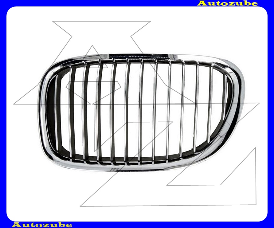 Hűtődíszrács bal, krómkerettel, króm bordákkal Hűtődíszrács bal, krómkerettel, króm bordákkal