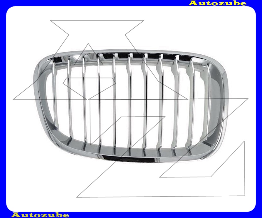 Hűtődíszrács jobb, krómkerettel, króm bordákkal Hűtődíszrács jobb, krómkerettel, króm bordákkal