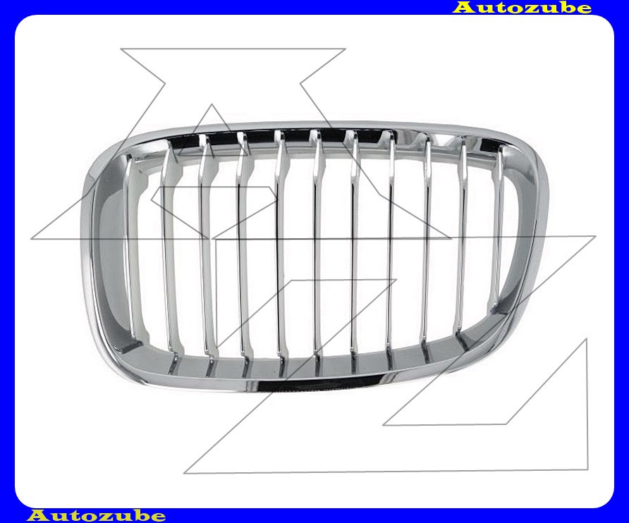 Hűtődíszrács bal, krómkerettel, króm bordákkal Hűtődíszrács bal, krómkerettel, króm bordákkal