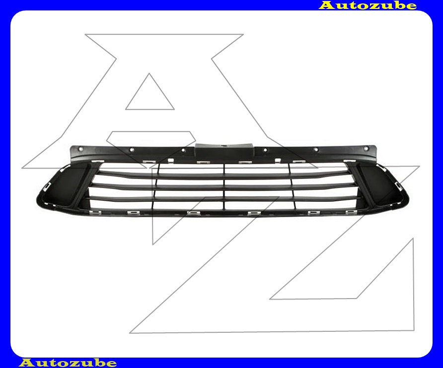 Első lökhárító rács középső, fekete Első lökhárító rács középső, fekete