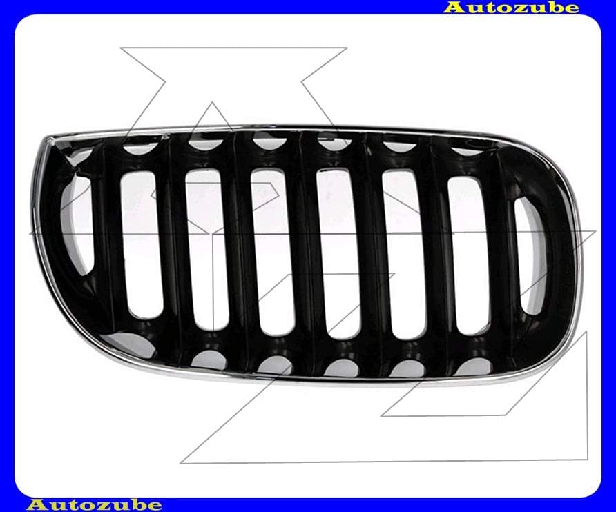 Hűtődíszrács jobb, krómkerettel, fekete bordákkal Hűtődíszrács jobb, krómkerettel, fekete bordákkal