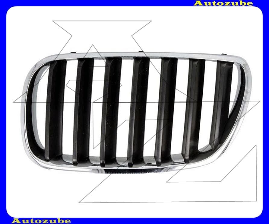 Hűtődíszrács bal, krómkerettel, titánfekete bordákkal. Hűtődíszrács bal, krómkerettel, titánfekete bordákkal.