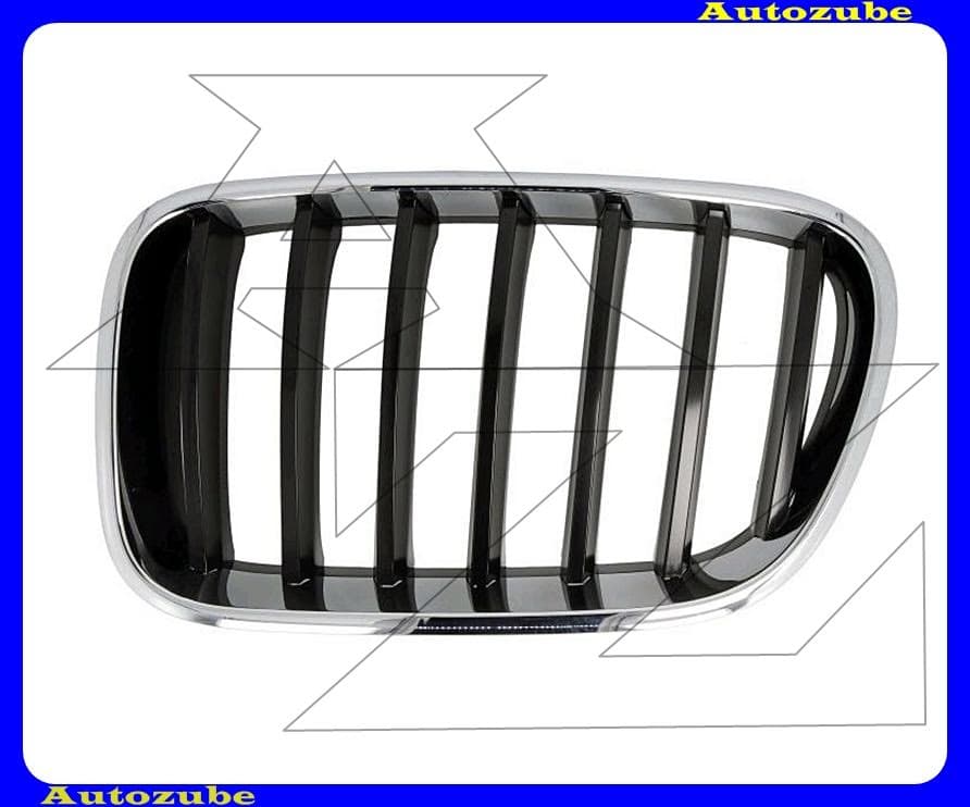 Hűtődíszrács bal, krómkerettel, fekete bordákkal Hűtődíszrács bal, krómkerettel, fekete bordákkal