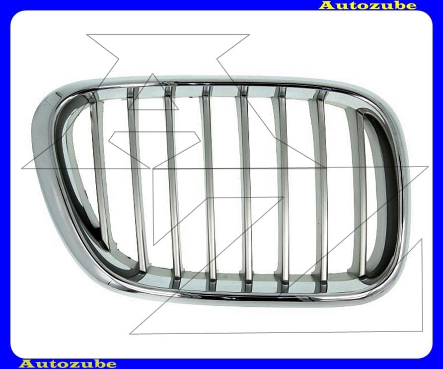 Hűtődíszrács jobb, krómkerettel, ezüst bordákkal Hűtődíszrács jobb, krómkerettel, ezüst bordákkal