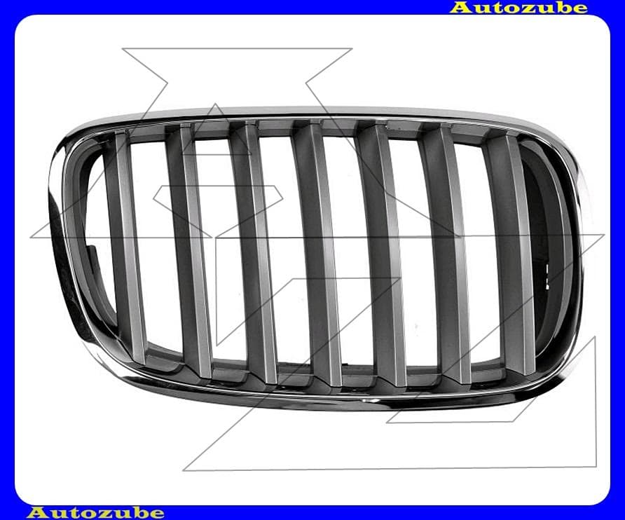 Hűtődíszrács jobb, krómkerettel, titánium bordákkal Hűtődíszrács jobb, krómkerettel, titánium bordákkal
