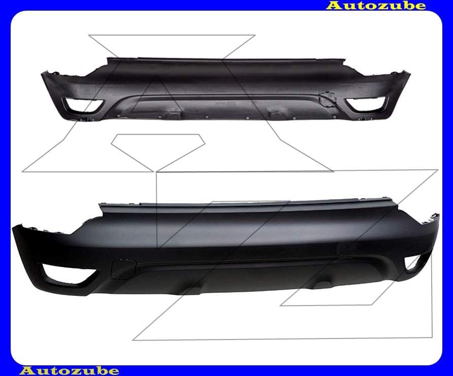 Hátsó lökhárító fekete Hátsó lökhárító fekete