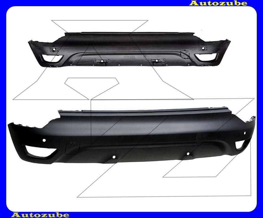 Hátsó lökhárító fekete, szenzoros Hátsó lökhárító fekete, szenzoros